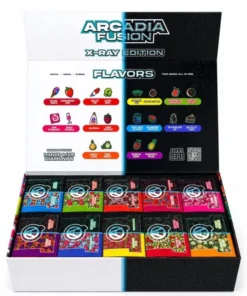 Arcadia Fusion X-Ray Edition wholesale cannabis product packaging for bulk orders with professional branding