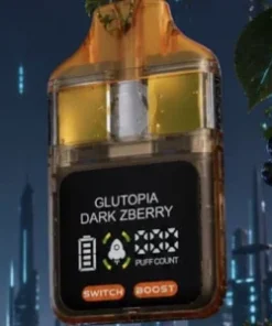 Arcadia Fusion X-Ray Edition Glutopia x Dark Bzberry cannabis product package with rich dark berry design