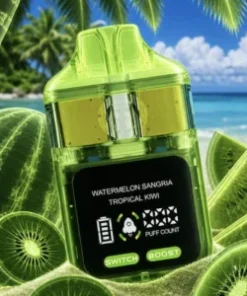 Arcadia Fusion X-Ray Edition Watermelon Springrita x Tropical Kiwi cannabis product package with vibrant tropical design